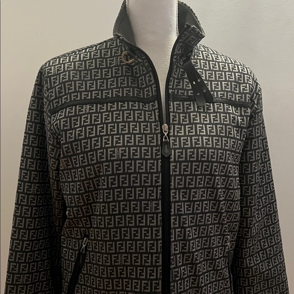 Fendi Monogram Black and Gray Unisex Jacket - Picture 10 of 17